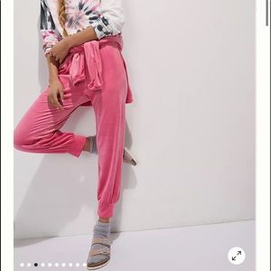 Saturday Sunday by Anthropologie Velvet joggers and matching top. Size S.